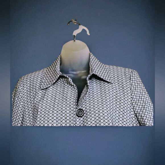 APT 9  DRESS/COÀT by WOMENS  NAVY & WHITE HOUNDSTOOTH SIZE 8 - Picture 13 of 14